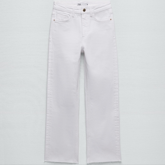 NWT Zara High Rise Mini Flare Jeans - Picture 6 of 8